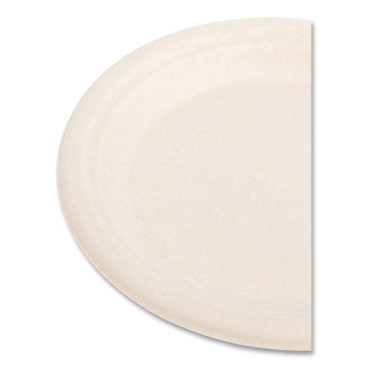 Molded Fiber PFAS-Free Dinnerware, Plate, Sugarcane, 6" dia, Tan, 1,000/Carton