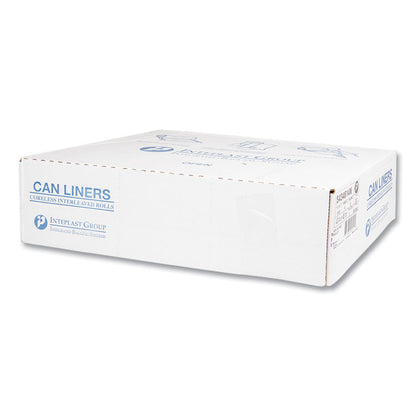 High-Density Commercial Can Liners, 56 gal, 14 mic, 43" x 48", Natural, Interleaved Roll, 25 Bags/Roll, 8 Rolls/Carton