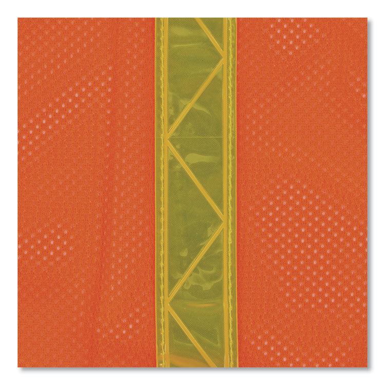 GloWear 8080BAX Non-Certified X-Back Hi-Vis Safety Vest, Polyester, One Size Fits Most, Orange/Yellow