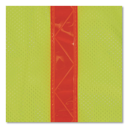 GloWear 8080BAX Non-Certified X-Back Hi-Vis Safety Vest, Polyester, One Size Fits Most, Lime/Orange