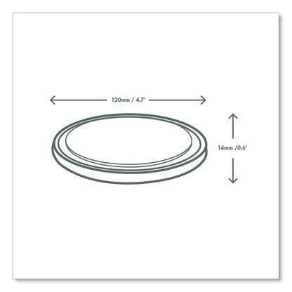 Round Deli Pot Lids, Compostable, For 8 oz to 32 oz Deli Containers, Clear, Plastic, 500/Carton