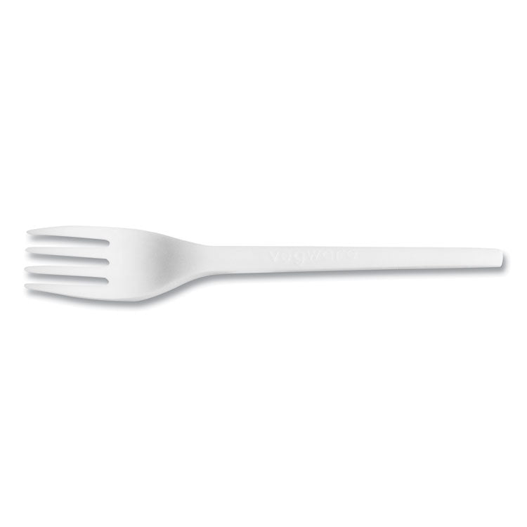 White CPLA Cutlery, General Purpose Fork, Plastic, White, 1,000/Carton
