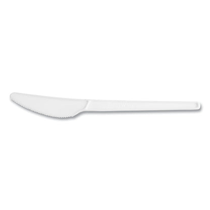 White CPLA Cutlery, General Purpose Knife, Plastic, White, 1,000/Carton
