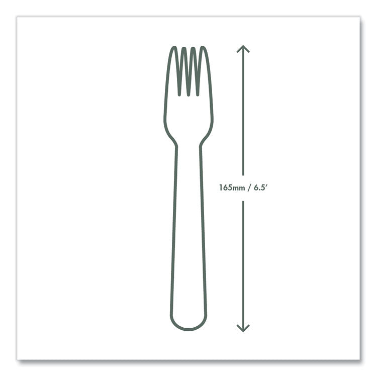 White CPLA Cutlery, General Purpose Fork, Plastic, White, 1,000/Carton