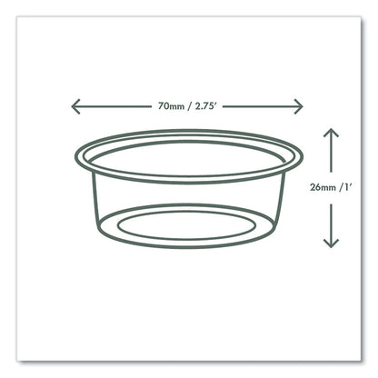 Portion Pots, 2 oz, Plastic, Clear, 2,000/Carton