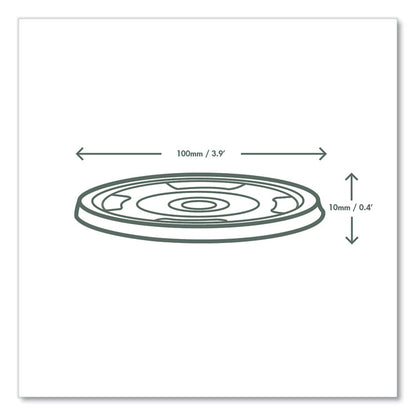 96 Series Cold Cup Lids, Fits Vegware 96-Series Cold Cups, Plastic, Clear, 1,000/Carton