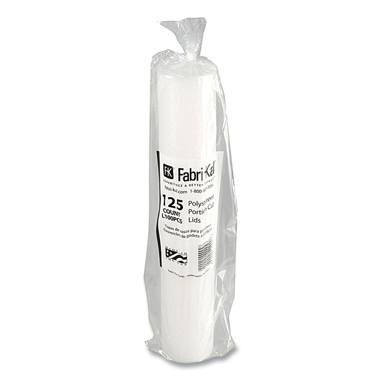 Portion Cup Lids, Fits 1 oz Squat Portion Cups, Plastic, Clear, 125/Sleeve, 20 Sleeves/Carton