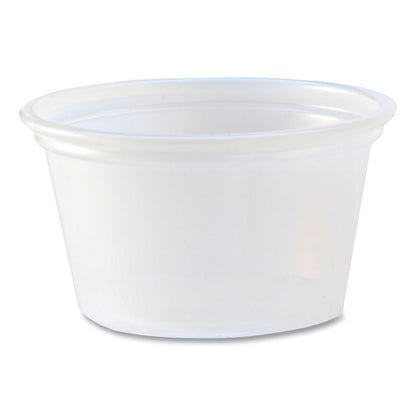 Portion Cups, 0.75 oz, Plastic, Translucent, 125/Sleeve, 20 Sleeve/Carton