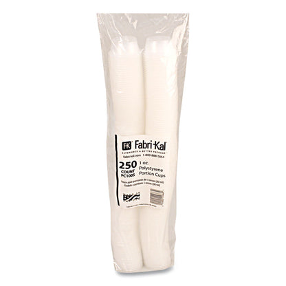 Portion Cups, Squat, 1 oz, Plastic, Translucent, 125/Sleeve, 20 Sleeve/Carton