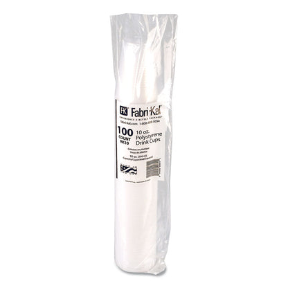 RK Ribbed Cold Drink Cups, 10 oz, Plastic, Clear, 100/Sleeve, 25 Sleeves/Carton