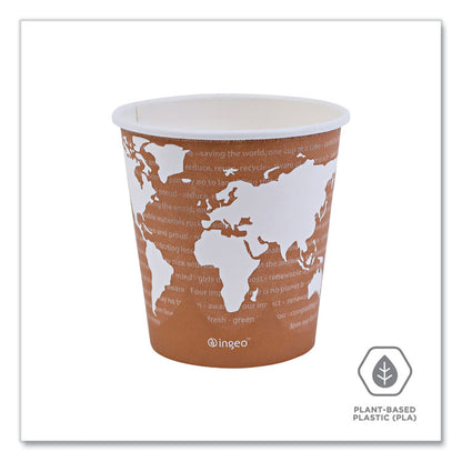 World Art Renewable and Compostable Hot Cups, 10 oz, Paper, Rust, 50/Pack, 20 Packs/Carton