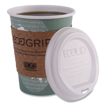 World Art Renewable and Compostable Hot Cups, 12 oz, Paper, Sage, 50/Pack