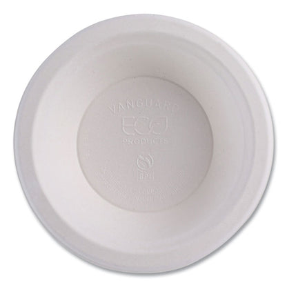 Vanguard Renewable and Compostable Sugarcane Bowls, 12 oz, White, 1,000/Carton