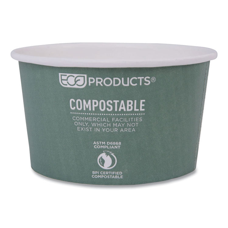 World Art Renewable and Compostable Food Container, 12 oz, 4.05" Diameter x 2.5" h, Moss, Paper, 25/Pack, 20 Packs/Carton