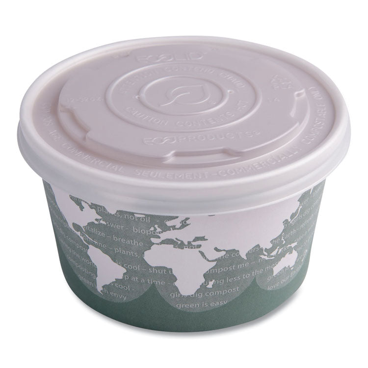 World Art Renewable and Compostable Food Container, 12 oz, 4.05" Diameter x 2.5" h, Moss, Paper, 25/Pack, 20 Packs/Carton