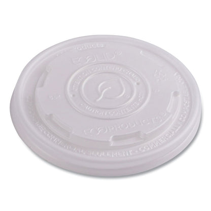 World Art PLA-Laminated Soup Container Lids, Fits 8 oz, Translucent, Plastic, 50/Pack, 20 Packs/Carton