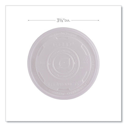 World Art PLA-Laminated Soup Container Lids, Fits 8 oz, Translucent, Plastic, 50/Pack, 20 Packs/Carton