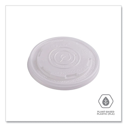 World Art PLA-Laminated Soup Container Lids, Fits 8 oz, Translucent, Plastic, 50/Pack, 20 Packs/Carton