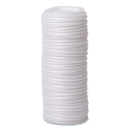 EcoLid Renewable/Compostable Hot Cup Lids, Fits 10 oz to 20 oz Hot Cups, Plastic, White, 50/Pack, 16 Packs/Carton