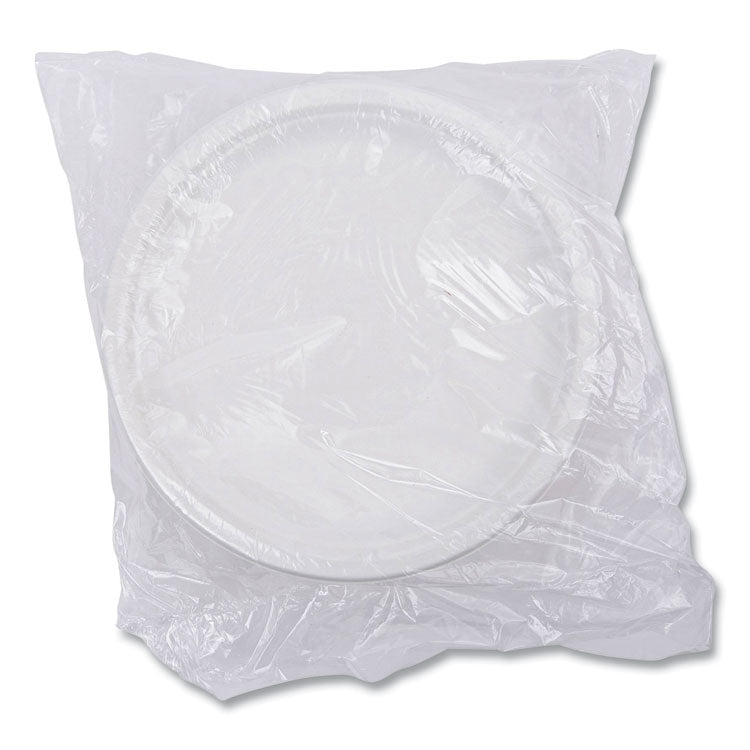 Vanguard Renewable and Compostable Sugarcane Plates, 6" dia, White, 1,000/Carton