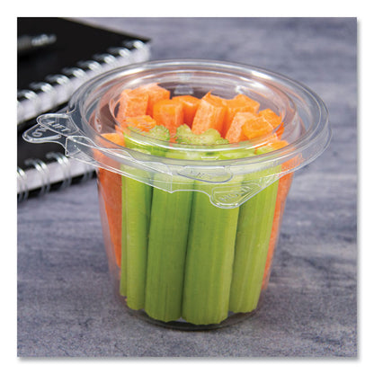 SafeSeal Tamper-Resistant, Tamper Evident Bowls, Flat Lid, 12 oz, 4.36 x 8.84 x 3.51, Clear, Plastic, 256/Carton