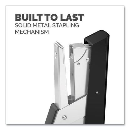 LX890 Handheld Plier Stapler with Antimicrobial Protection, 40-Sheet Capacity, 0.25"/0.31" Staples, Black/White
