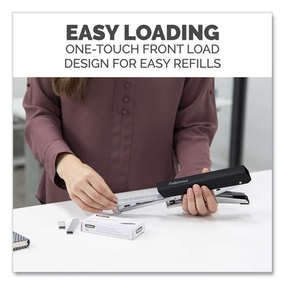 LX890 Handheld Plier Stapler with Antimicrobial Protection, 40-Sheet Capacity, 0.25"/0.31" Staples, Black/White