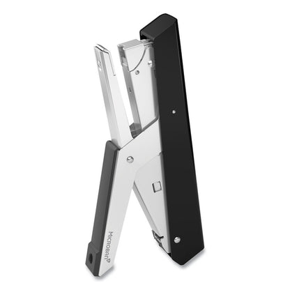 LX890 Handheld Plier Stapler with Antimicrobial Protection, 40-Sheet Capacity, 0.25"/0.31" Staples, Black/White