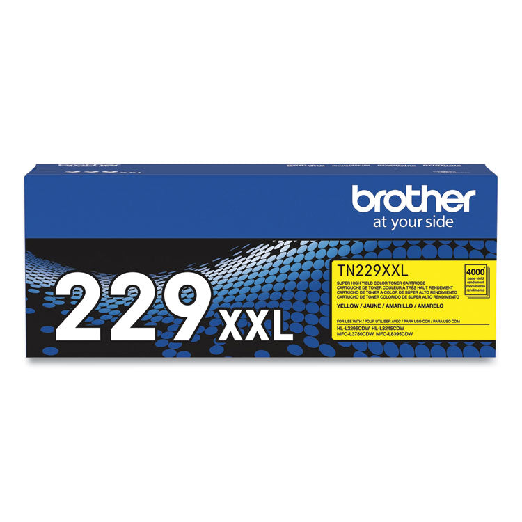 TN229XXLY Super High-Yield Toner, 4,000 Page-Yield, Yellow