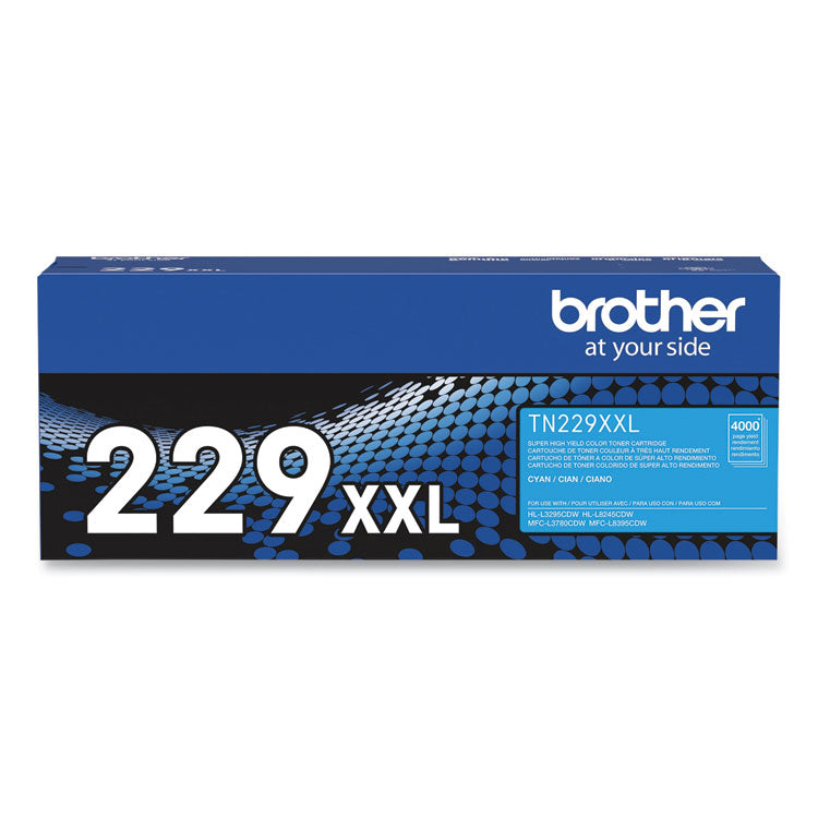 TN229XXLC Super High-Yield Toner, 4,000 Page-Yield, Cyan
