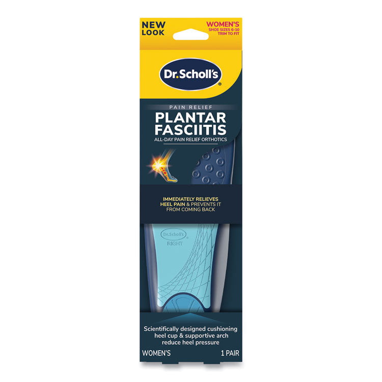 Plantar Fasciitis All Day Pain Relief Orthotics for Women, Women's Sizes 6 to 10, Blue