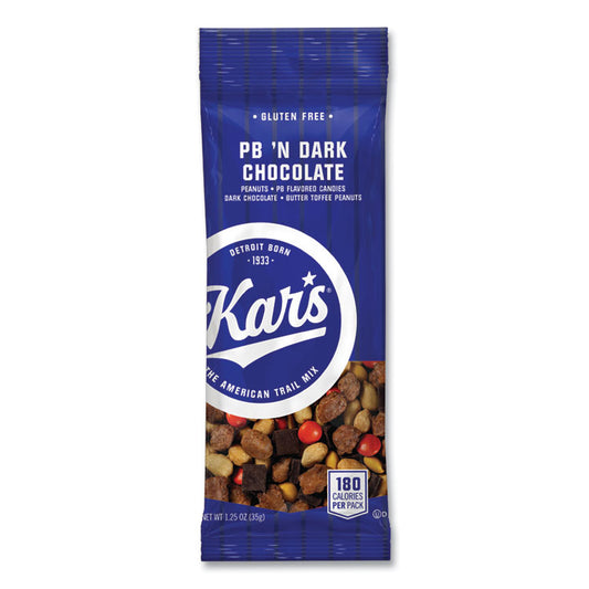 Trail Mix, Dark Chocolate/Peanut Butter, 1.25 oz Packet, 24/Box