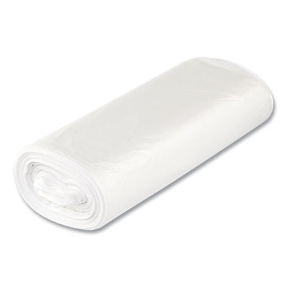 High-Density Commercial Can Liners, 33 gal, 16 mic, 33" x 40", Clear, Interleaved Roll, 25 Bags/Roll, 10 Rolls/Carton