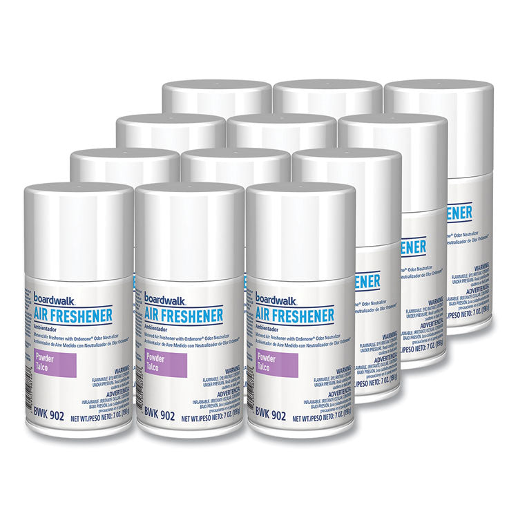 Metered Air Freshener Refill, Powder Mist, 7 oz Aerosol Spray, 12/Carton