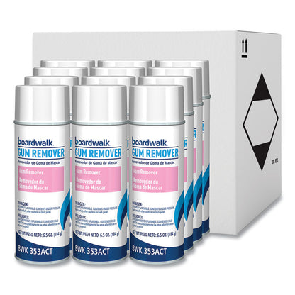 Chewing Gum and Candle Wax Remover, Unscented, 6.5 oz Aerosol Spray, 12/Carton