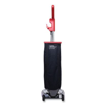 TRADITION QuietClean Upright Vacuum SC889A, 12" Cleaning Path, Gray/Red/Black