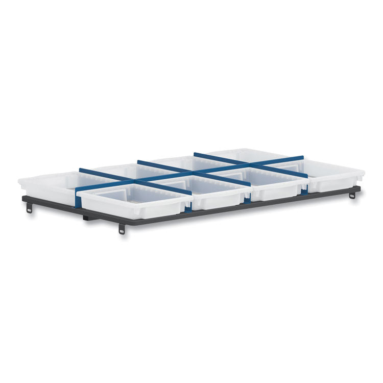 Flagship Storage Bins, 1 Section, 12.75" x 16" x 3", Translucent White