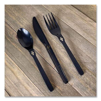 Spoon WeGo Polystyrene, Spoon, Plastic, Black, 1,000/Carton