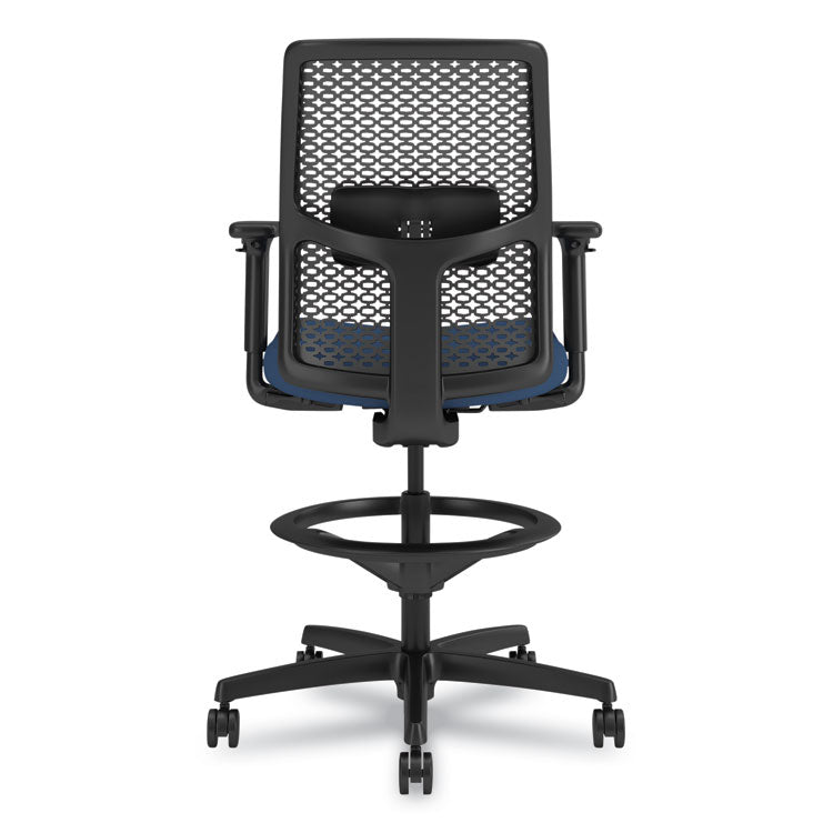 Ignition 2.0 ReActiv Low-Back Task Stool, 22.88" to 31.75" Seat Height, Elysian Seat, Charcoal Back, Black Base