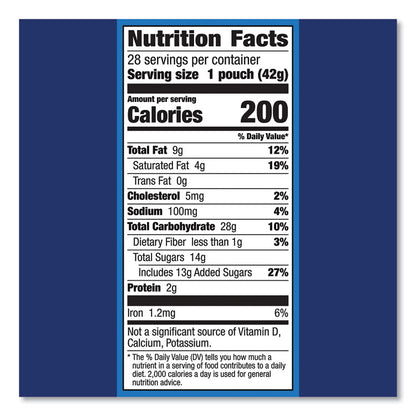 Soft Baked Mini Chocolate Chip Cookies, 1.5 oz Pouch, 28/Pack