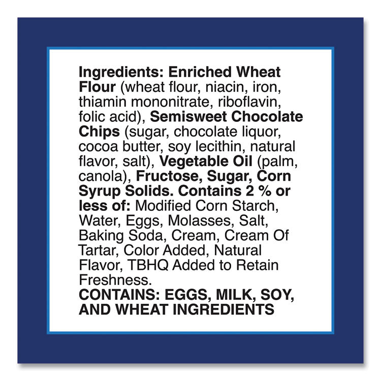 Soft Baked Mini Chocolate Chip Cookies, 1.5 oz Pouch, 28/Pack