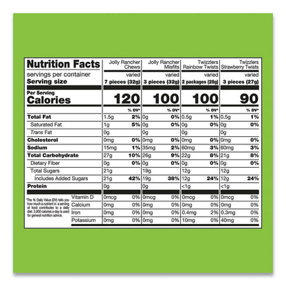 Twizzlers and Jolly Rancher Sweets Assortment Bulk Variety, Assorted Flavors, 260/Pack