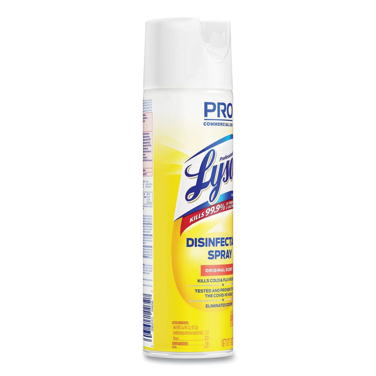 Disinfectant Spray, Original Scent, 19 oz Aerosol Spray, 12/Carton