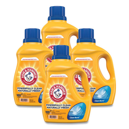 Dual HE Clean-Burst Liquid Laundry Detergent, Clean Burst Scent, 105 oz Bottle, 4/Carton