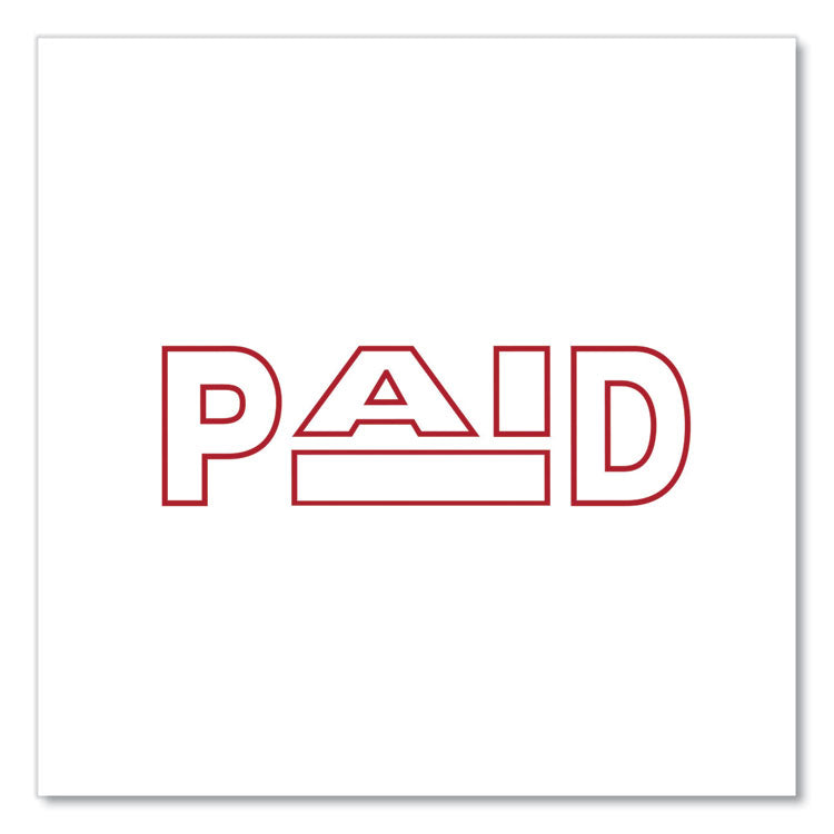Message Stamp, PAID, Pre-Inked One-Color, Red