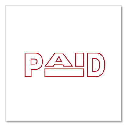 Message Stamp, PAID, Pre-Inked One-Color, Red