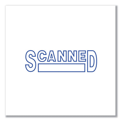 Message Stamp, SCANNED, Pre-Inked One-Color, Blue