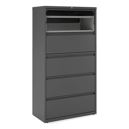 Lateral File, 5 Legal/Letter/A4/A5-Size File Drawers, Charcoal, 36" x 18.63" x 67.63"