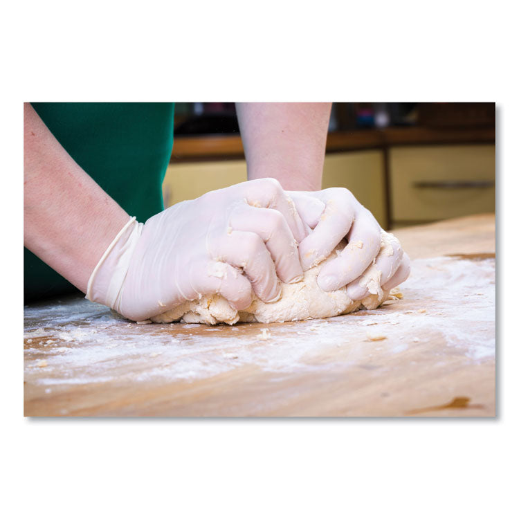 Latex Examination Gloves, Powder-Free, Small, 5 mil Thick, 9.45" Long, Cream, 100/Box