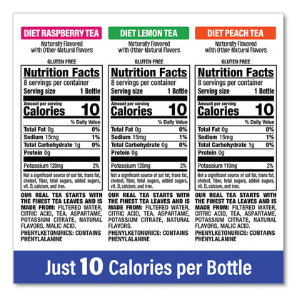 Ice Tea Variety Pack, Assorted Flavors, 20 oz Bottle, 24/Carton